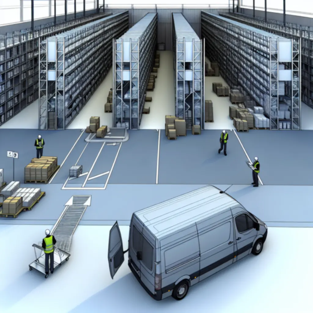 Przestrzeń magazynowa z uporządkowaną logistyką