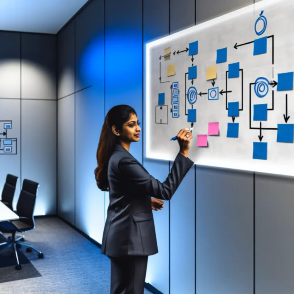 Mapowanie procesu biznesowego na wizualnym diagramie