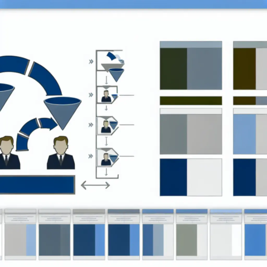 Schemat lejka sprzedażowego pokazujący kolejne etapy od leadów po lojalnych klientów